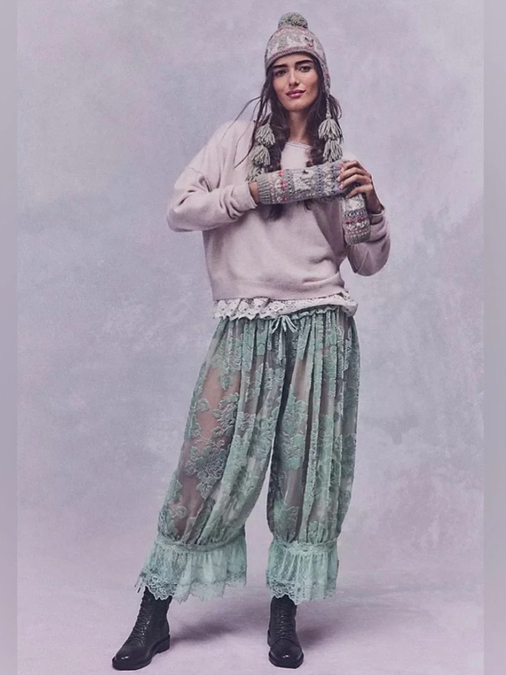 Free People Intimately Forever Young Burnout Bloomer Pants - Picture 2 of 8